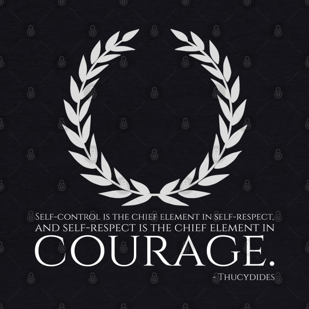 Stoic Philosophy Ancient Greek Thucydides Quote On Courage by Styr Designs